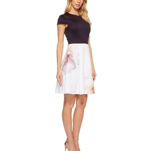 Ted Baker Parys Gardenia Cut Out Skater Dress